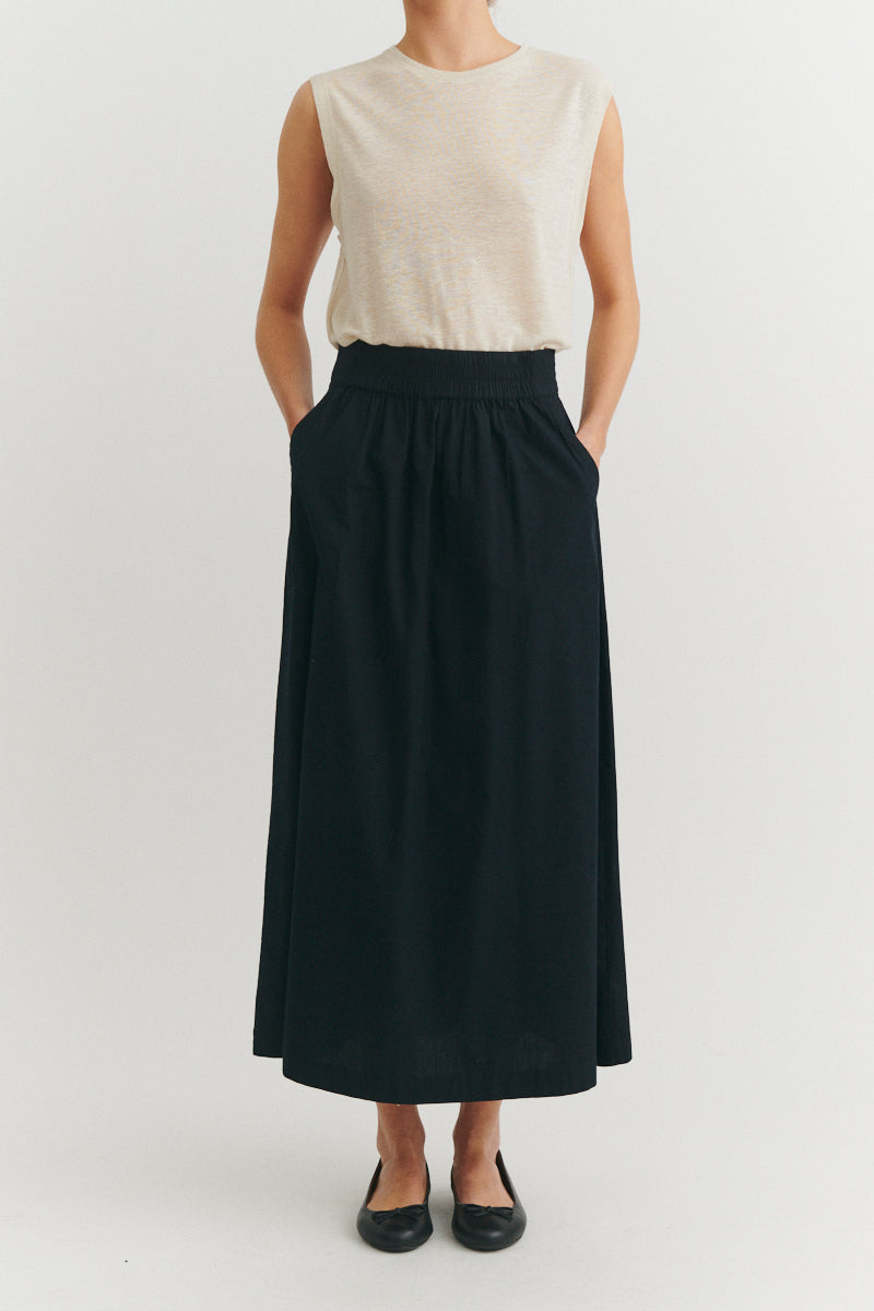 Basic Apparel Silje Long Skirt Nederdele 001 Black